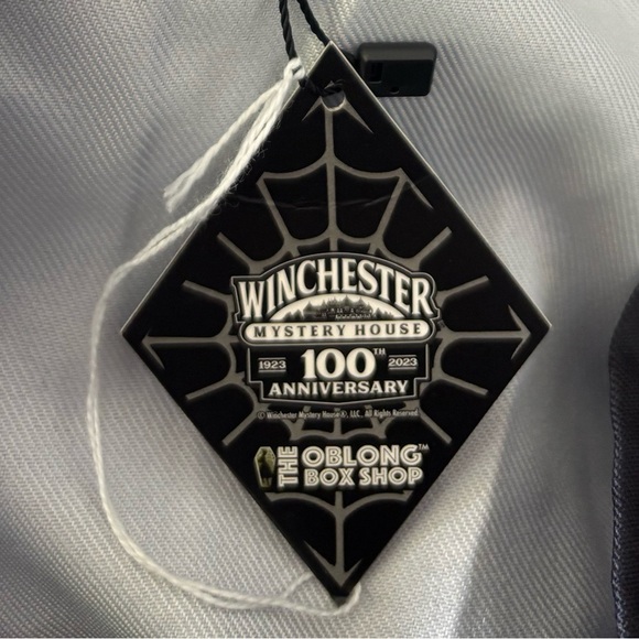 NWT WINCHESTER MYSTERY HOUSE® NOVELTY BLACK PRINT CIRCLE SKIRT - Picture 4 of 9